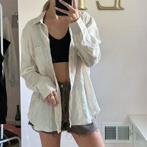 NWT h&m linen button down